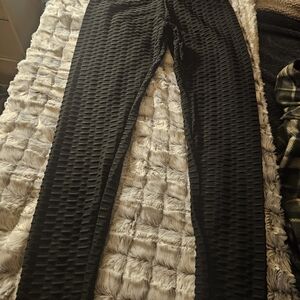 NWOT Black Textured Leggings